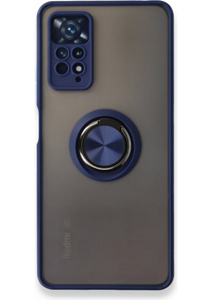 Xiaomi Redmi Note 12 Pro 4g Kılıf Kamera Korumalı Yüzüklü Manyetik Standlı Arkası Buzlu Iring Kapak