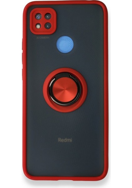 Xiaomi Redmi 9c Kılıf Kamera Korumalı Yüzüklü Manyetik Standlı Arkası Buzlu Iring Kapak