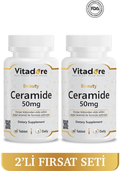 Beauty Ceramide 60 Tablet 2'li Avantajlı Paket - Cildin Savunma Kalkanı, Cilt Bariyerini Güçlendir
