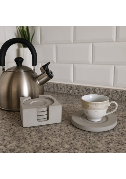 Beton Bardak Altlığı Set Fincan Çay Bardağı fiyatları