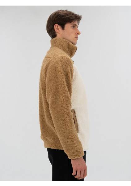 Winter Essentials Krem Erkek Full Zip Sherpa Sweat