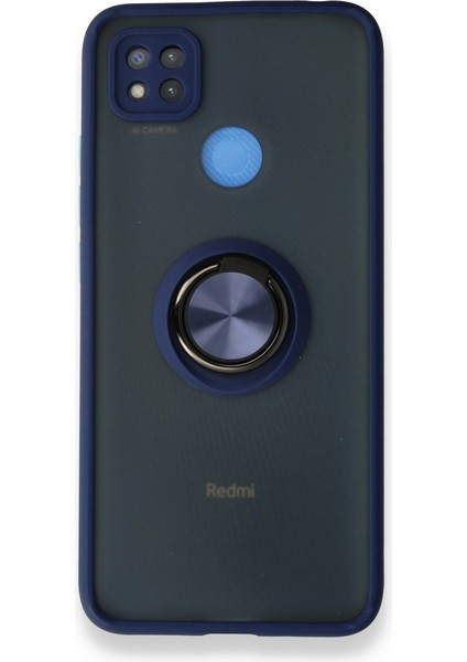 Xiaomi Redmi 9c Kılıf Kamera Korumalı Yüzüklü Manyetik Standlı Arkası Buzlu Iring Kapak