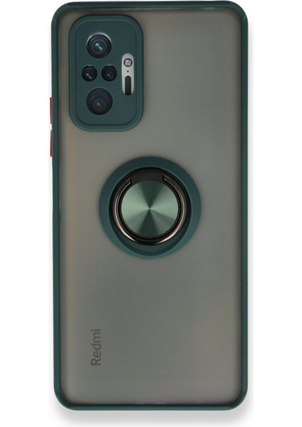 Xiaomi Redmi Note 10 Pro Kılıf Kamera Korumalı Yüzüklü Manyetik Standlı Arkası Buzlu Iring Kapak