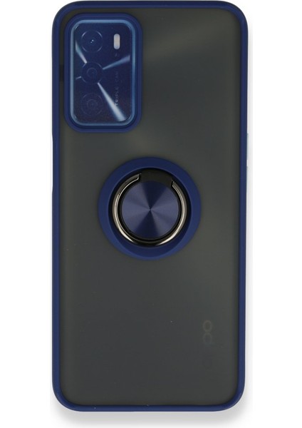 Oppo A16 Kılıf Kamera Korumalı Yüzüklü Manyetik Standlı Arkası Buzlu Iring Kapak