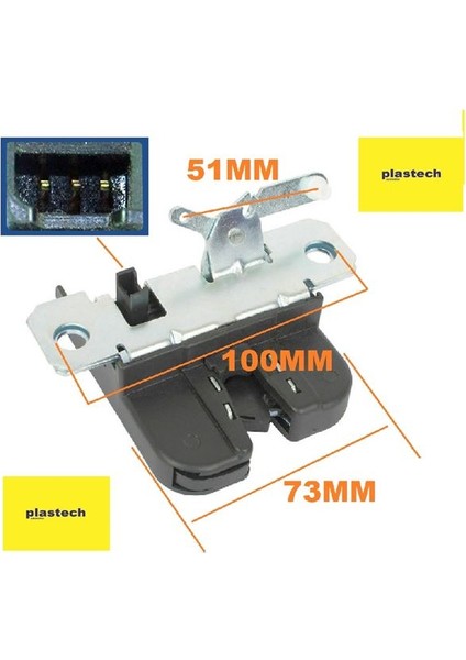 25 Plastech P12684 - Bagaj Kilidi Caddy 04-24 Transporter 03-24