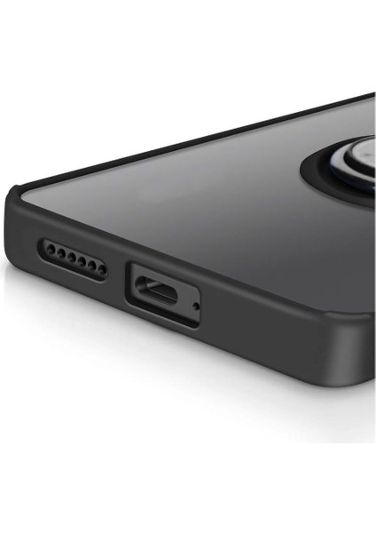 Xiaomi Redmi Note 12 Pro 5g Kılıf Kamera Korumalı Yüzüklü Manyetik Standlı Arkası Buzlu Iring Kapak modelleri