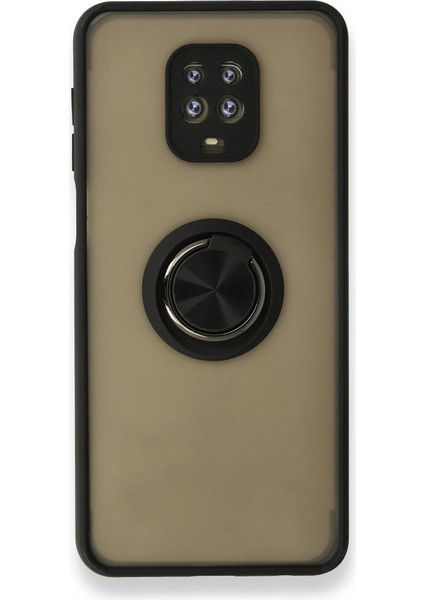 Xiaomi Redmi Note 9 Pro Kılıf Kamera Korumalı Yüzüklü Manyetik Standlı Arkası Buzlu Iring Kapak