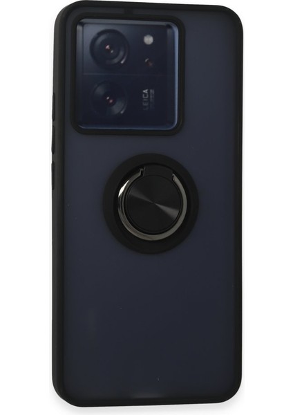 Xiaomi Mi 13T Pro Kılıf Kamera Korumalı Yüzüklü Manyetik Standlı Arkası Buzlu Iring Kapak