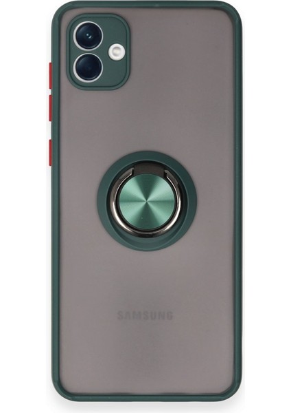 Samsung Galaxy A05S Kılıf Kamera Korumalı Yüzüklü Manyetik Standlı Arkası Buzlu Iring Kapak