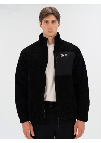 Winter Essentials Siyah Erkek Full Zip Sherpa Sweat