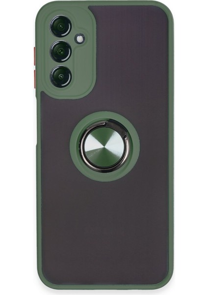 Samsung Galaxy A34 Kılıf Kamera Korumalı Yüzüklü Manyetik Standlı Arkası Buzlu Iring Kapak