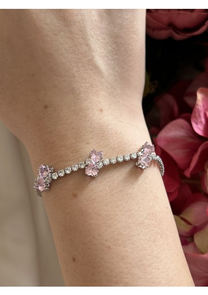 Pembe Kurdela Bileklik