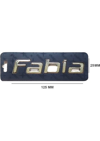 25 Mtj 9007B - Yazı (Fabia) Arka Krom Fabia 07-15