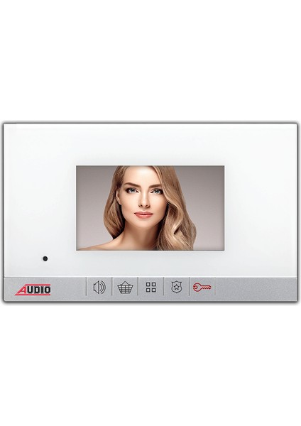 Audıo 001182 Set Bus Plus 4.3" Görüntülü Diafon Bus Plus Mekanik Butonlu Handsfree Beyaz