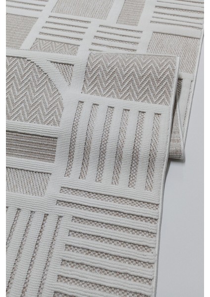 Bukle Soft Twister 0464G Bej-Beyaz Yolluk Salon Antre Koridor Halısı Yumuşak Dokuma Makine Halısı modelleri