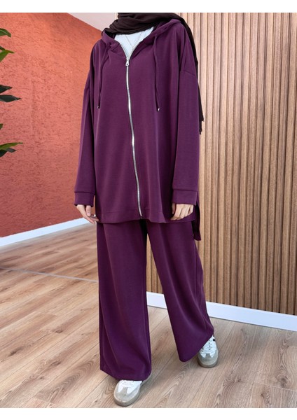 Kadın Oysho Kumaş Takım-Mürdüm