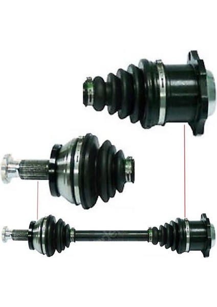 25 6Q0407271DEX - Aks Komple Sol Kısa Amf-Bnv-Bms-Atd-Axr-Bay-Bwb-Bjx-Bkv-Bbu-Blz Fabıa Roomster Polo Cordoba Ibıza