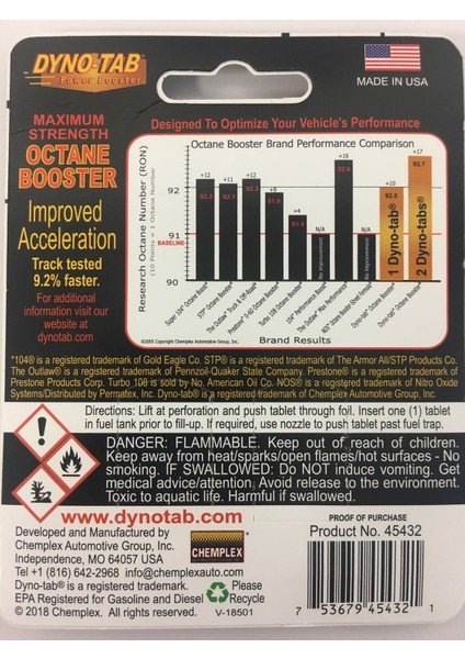 Oktan Arttırıcı Benzinli Araçlar Için 3 Lü Set Made In Usa fiyatları