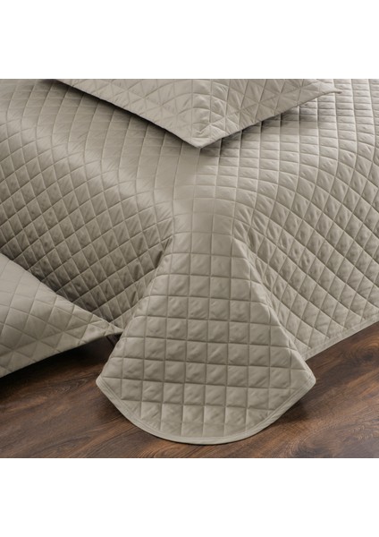 Veronica %100 Pamuk Saten Yatak Örtüsü Seti Bej fiyatları