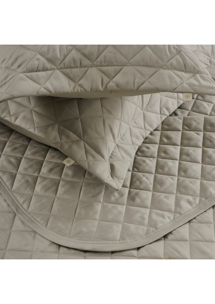 Veronica %100 Pamuk Saten Yatak Örtüsü Seti Bej modelleri