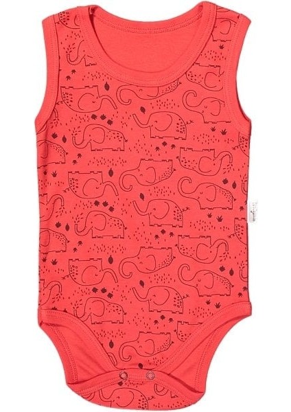 Fil Baskılı Askılı Çıtçıtlı Badi 1 Aylık - Pembe fiyatları