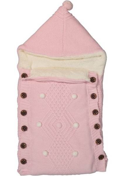 Triko Bebek Ponpon Detaylı Welsoft Kundak 0 - 12 Aylık - Taş fiyatları