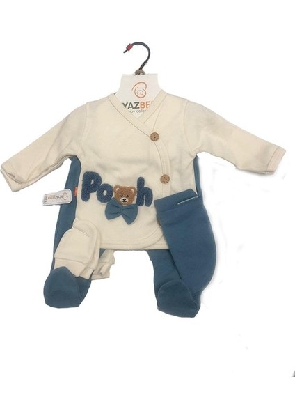 Süzeneli Pooh Nakışlı Fiyonklu 5 Li Erkek Zıbın 0-3 Aylık - Mavi fırsatları