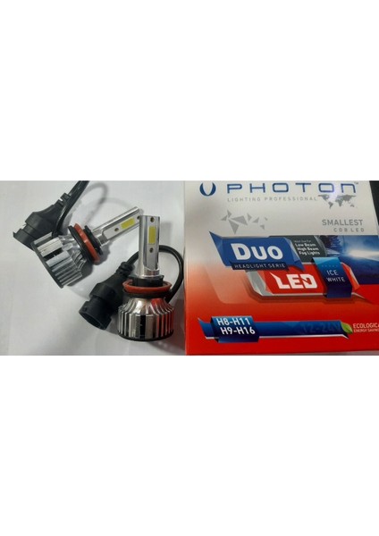 LED Far Ampulü H11 Beyaz Şimşek Etkili Uzun Ömürlü Yüksek Performanslı Duo Serisi fırsatları