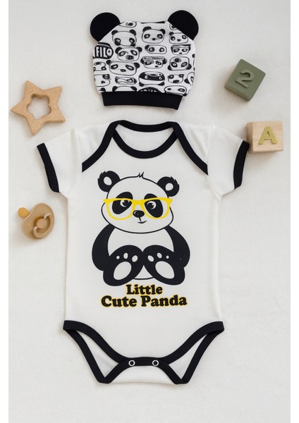 3 Lü Set %100 Pamuk 3-6 / 6-9 / 9-12 Ay Unisex Kız Erkek Pandalı Zıbınlı Takım fiyatları