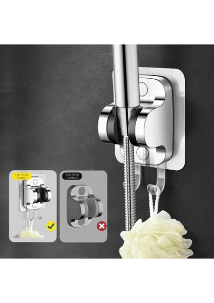 Kendinden Yapışkanlı Duş Başlığı Askısı Mafsal Nano Güçlü 15 kg Taşıyabilen Tutacak Duş Askısı modelleri