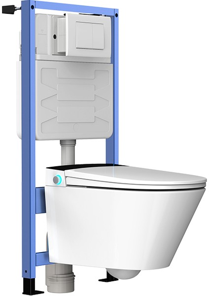 Akıllı,elektronik Klozet Takımı - Uzaktan Kumandalı Otomatik Taharet - Isıtıcılı Kapak - Farklı Temizlik Modları – Akıllı Gömme Rezervuar Dahil