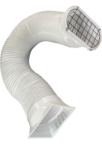 Mobil Klima Sıcak Hava Tahliye Hortumu ve Bağlantı Aparatı Ağız Çapı 15CM Uzunluk 1,35 Metre