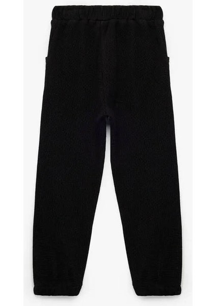 Waffle Dokulu Jogger Siyah Erkek Bebek Eşofman Altı 6WMB40091TK fiyatları
