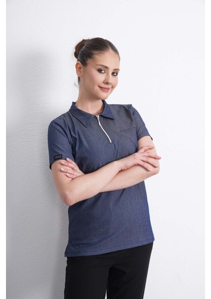 Exclusive Lycra Jean Kombin Fermuarlı Takım Hemşire Forması, Cerrahi Forma, Scrubs Üniforma (Unısex) indirimleri