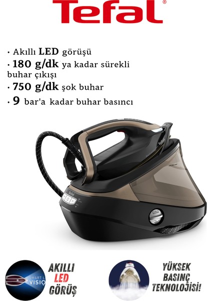 Pro Express 9000 Serisi -Professional Teknology- 3000 W Buhar Kazanlı Ütü + hav&tiftik Temizleyici