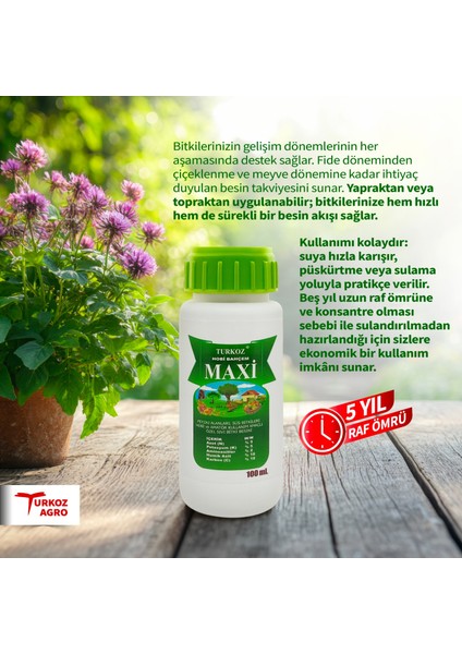 Turkoz Maxi Humik-Fulvik Asit Çiçek Bitki Besini (Bitkisel Kaynaklı) Hobi Kullanımı Içindir (Küçük Boy) modelleri