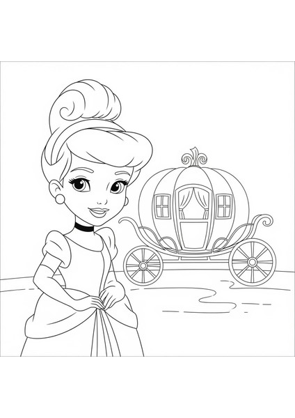 Çocuklar Için Külkedisi Akrilik Boyama Seti & Tuval | Prenses Desenli Eğlenceli Hobi Kiti modelleri