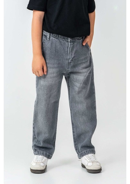 Çift Cepli Lastikli Bel Rahat Erkek Çocuk Pantolon modelleri