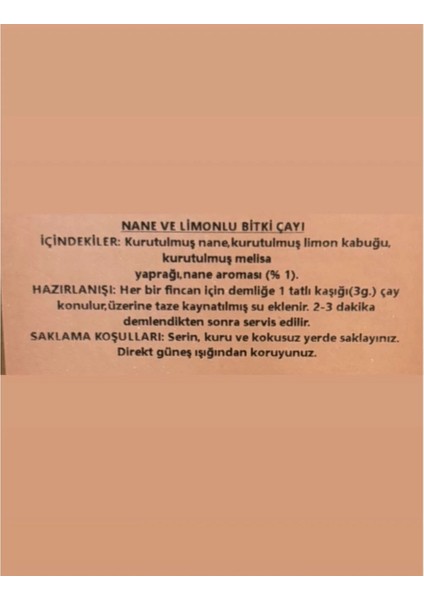 Nane Limon Bitki Çayı fiyatları