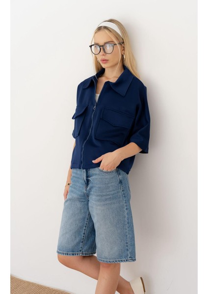 Kapaklı Cep Detaylı Fermuarlı Ceket modelleri