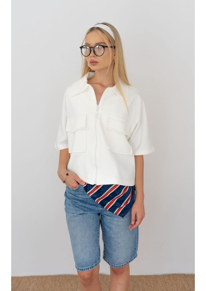 Kapaklı Cep Detaylı Fermuarlı Ceket modelleri