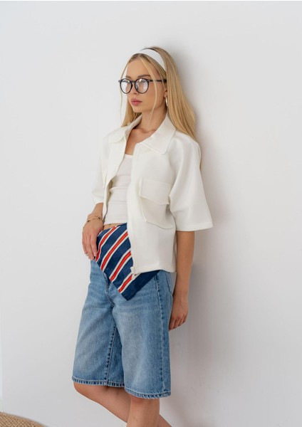 Kapaklı Cep Detaylı Fermuarlı Ceket fırsatları