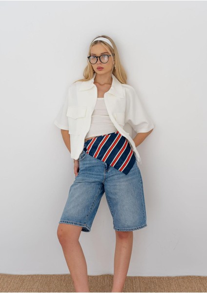 Kapaklı Cep Detaylı Fermuarlı Ceket indirimleri