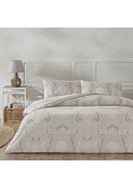 Yeni Sezon Ranforce Çift Kişilik Nevresim Takımı Norella Gri