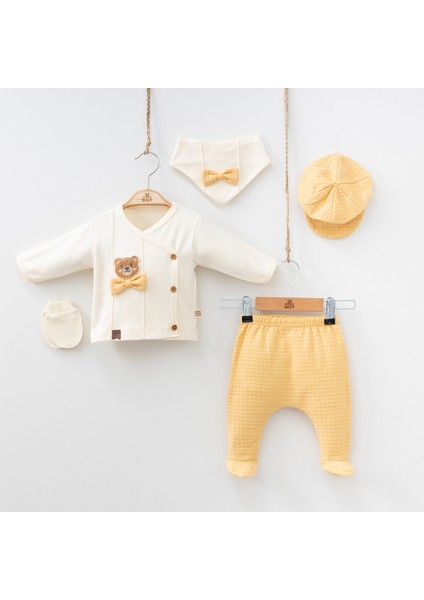 Erkek Bebek Minizeyn 0-3 Ay Süzene Ayıcık 5 Li Set %100 Pamuk