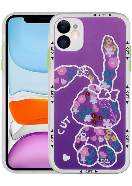 iPhone 11 Uyumlu Kamera Korumalı Desenli Sert Tkdw Hess Kapak-No1