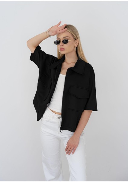 Kapaklı Cep Detaylı Fermuarlı Ceket fiyatları