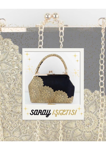 Saray Işıltısı Siyah Çanta