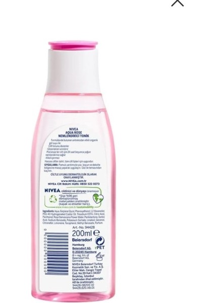 Aqua Rose Organik Gül Suyu Içeren Yüz Yıkama Köpüğü 150 ml ve Nemlendirici Tonik 200 ml modelleri