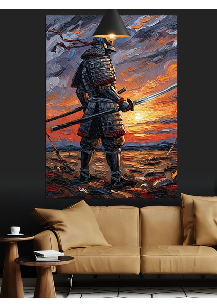 Samuray Kılıç Manzara Dekoratif Kanvas - Mdf Ahşap Tablo
